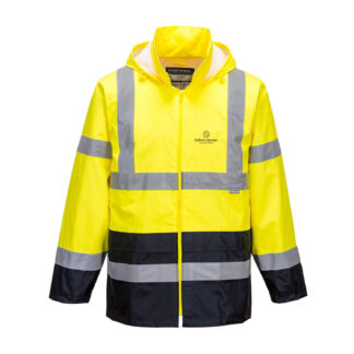 Regnjacka Classic varsel Hi-Vis gul/marinblå